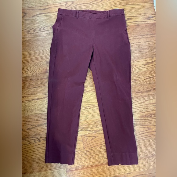 Brooks Brothers Side-Zip Stretch Cotton Pant Maroon - Picture 5 of 14